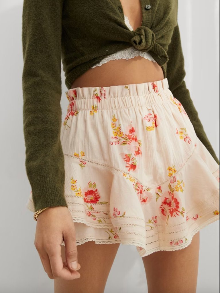{Aerie} Rock 'N' Ruffle Skort | Vintage Vanilla ~ Size S/P